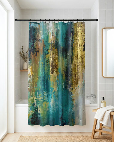 Abstract Modern Art Shower Curtain, Bath Mat