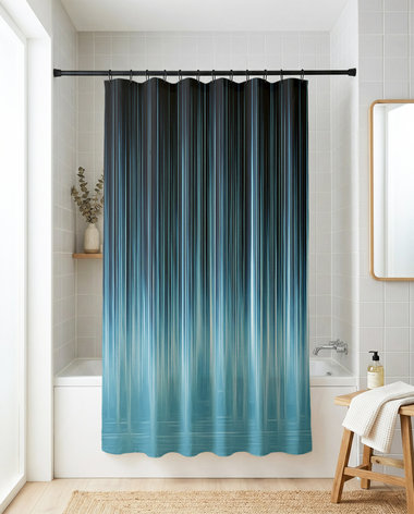 Ombré Waterfall Shower Curtain