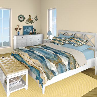 Winter Boho Stripes Coastal Bedding