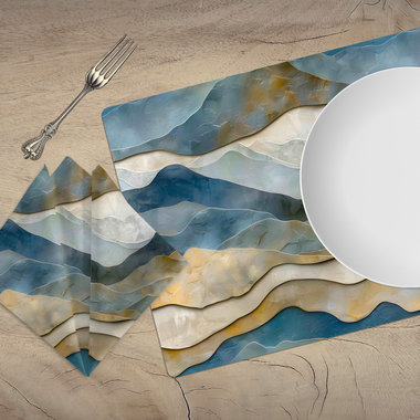 Blue Mountains Cotton placemat and napkin