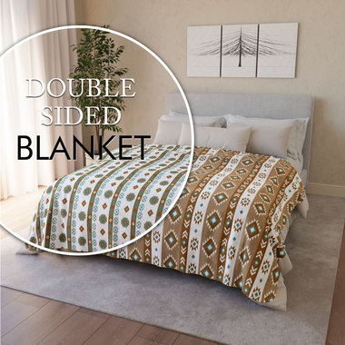Tribal Pattern Reversible Blanket, Boho style