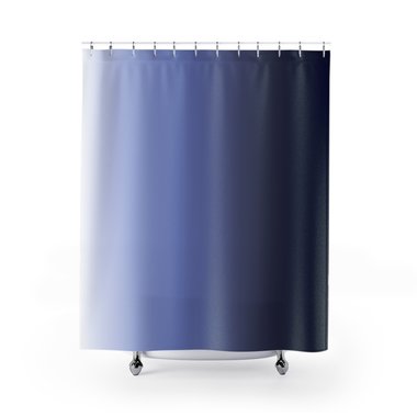 Blue Ombré Stripes Shower Curtain