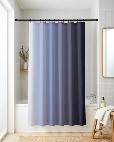 Blue Ombré Shower Curtain