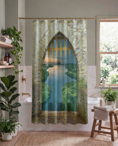 Medieval Castle Fantasy Shower Curtain