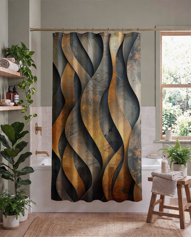 3D Industrial Shower Curtain