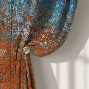 Southwestern Abstract Window Curtains, Rod Pocket Panels