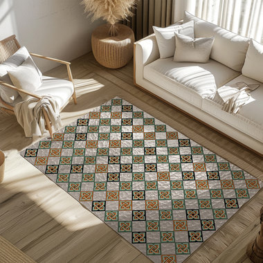 Textured Tiles Rug, Celtic Knot Design