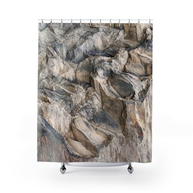 Neutral Granite Stone Shower Curtain